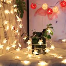 1pc 1.5m 10LED/3 Meters 20LED Starlight Atmosphere String Lights, Camping Lights, Battery Powered, Birthday Decoration, Suitable For Bedroom/Party/Wedding/Indoor/Outdoor/Christmas Tree Decoration - Yellow - View 9