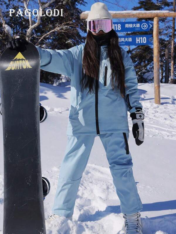 2024 Women Winter New Waterproof Insulated Fashion Outdoor Sports Skiing Set