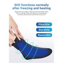 Reusable Ice Pack Foot Wrap, Flexible Gel Lining For Hot/Cold Therapy, Ankle Ice Pack - Black - View 4