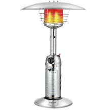 Lifezeal Patio Heater 11,000BTU Portable Tabletop Stainless Steel Standing Propane Heater - Silver - View 9
