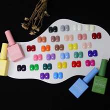 3-in-1 Gel in einem Schritt (ohne Top- und Basislack erforderlich) 27 Farben Serie 15ml Gel-Nagellack Set mit Herbstglanz Finish, halbpermanent, Glitzer, Pailletten Nagellack Set Kit, Softening UV-Lack für Maniküre, Nageldesign, einfarbig in einer Flasche