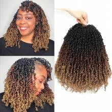 12 Inch 1 Pack Yanky Twist Crochet Hair Pre-Twisted Fluffy Spring Yankee Twist With Curly Crochet Hair For Women Crochet Hair Pre Looped Synthetic Hair Extension - Multicolor - View 18