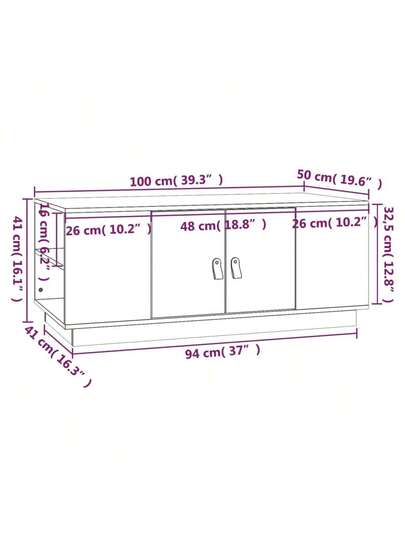 VidaXL Coffee Tafel 100x50x41 Cm Solid Pine Wood Grijs view 10