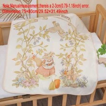 卡通印花平纹细布襁褓毯新生儿婴儿裹巾浴巾爱心情人节