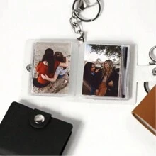 Mini PU Leather Keychain Photo Albums, Personalized Mini Photo Albums, Anniversary Gifts, Best Friend Photo Albums, Commemorative Gifts, Family Memory Photo Albums, Father's Day Gifts, Mother's Day Gifts, Valentine's Day Gifts. Birthday Graduation