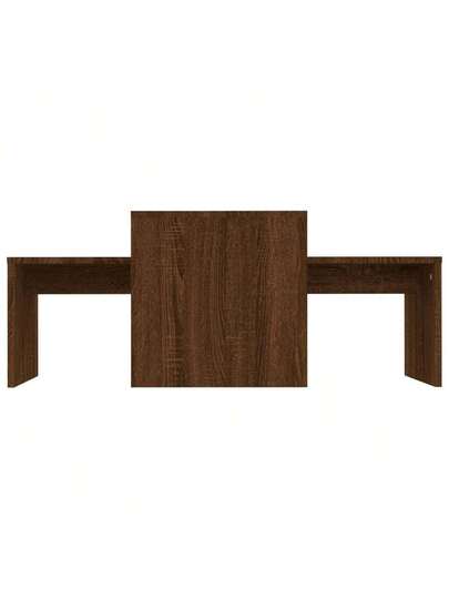 VidaXL Coffee Tafel Set 100x48x40 Cm Processed Wood Bruin Oak view 4