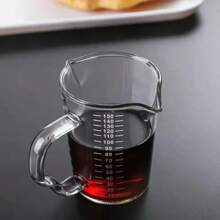 Taza de cristal Espresso de 70/150ML, taza medidora con de madera, jarra para leche, Latte, suministros de café, taza de cocina, vasos de doble fondo - Alto-70ml - Ver 4