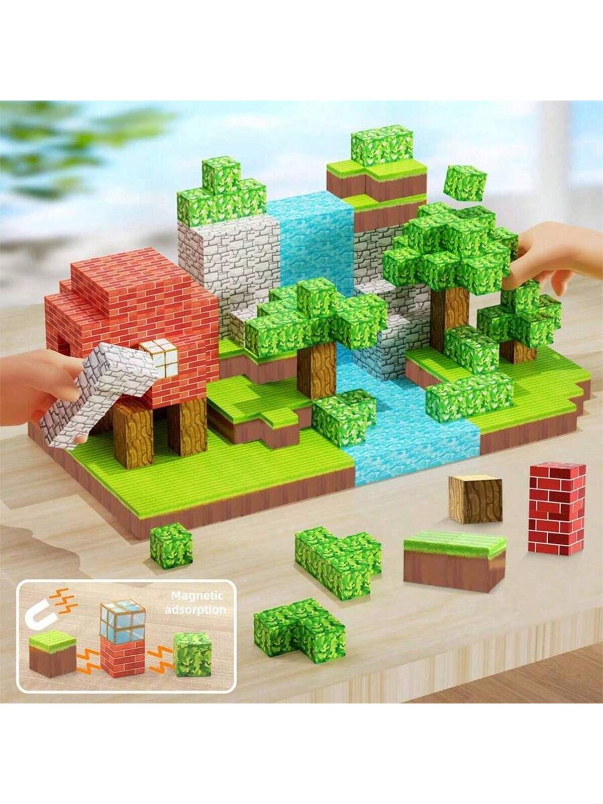 مجموعة مكعبات البناء المغناطيسية - مكعبات استشعاري...