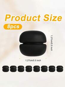 8pcs Women Scarf Magnetic Clasps, Shawl Clips, Collar Clips (No Card, No Box) - Black - View 6