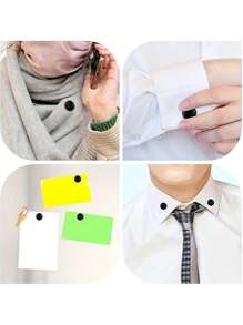 8pcs Women Scarf Magnetic Clasps, Shawl Clips, Collar Clips (No Card, No Box) - Black - View 5