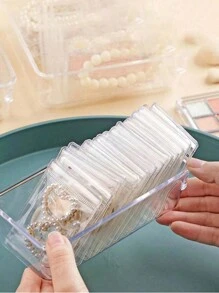 100 个/套厚透明珠宝袋，PVC 自封袋，用于珠子、小饰品、礼品收纳，带拉链
