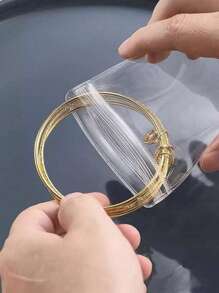 100 个/套厚透明珠宝袋，PVC 自封袋，用于珠子、小饰品、礼品收纳，带拉链