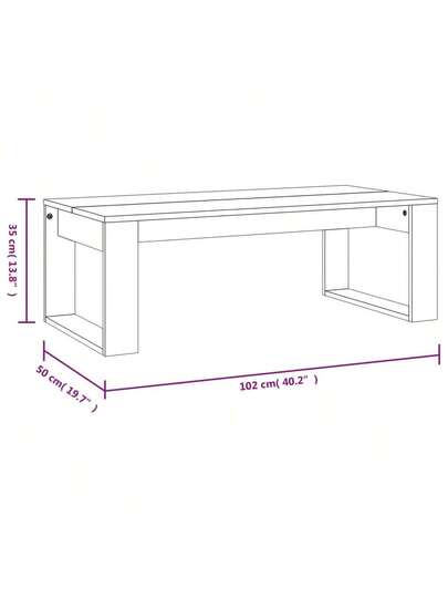 VidaXL Coffee Tafel 102x50x35 Cm Processed Wood Smoked Oak view 2