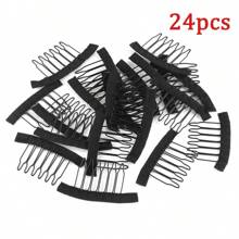 36pcs Wig Accessories Stainless Steel Wig Combs Black Color Wig Making Combs And Clips For Wig Cap - Black - View 9