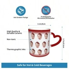 A Color-Changing Mug With A Customized Pattern, A Customized Birthday Gift, A Gift For Friendship Day, A Gift For Thanksgiving, A Gift For Easter, A Gift For Halloween. It Is Suitable For Occasions Such As Birthdays, Friendship Day