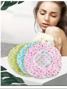 7pcs/Set Waterproof Reusable Shower Caps For Women With Elastic, Ideal For Bathing, Kitchen, Cleaning, One Size Fits All, Perfect Gift For Valentine's Day