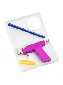 1pc 4mm Ear Piercing Gun, Stainless Steel Mini Piercing Earring Gun, Low-Pain Ear Piercer, Ear Hole Punch