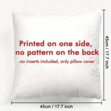 1pc Periodic Table Of Elements Decorative Pillow Cover, Indoor & Outdoor Use, Plush Single-Sided Print, 18x18 Inches, No Pillow Insert