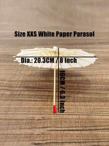 1 Piece Elegant White Paper Umbrella