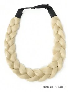 Elegant Adjustable Fishbone Hair Braid Headband - Synthetic Hair Accessory For Women Girl, Perfect For Parties & Everyday Wear - Multicolor - View 7