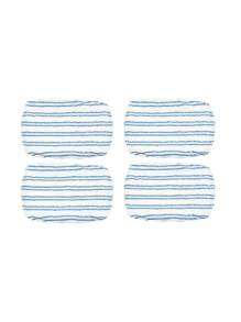 Mop cloth 1/2/4 chiếc tương thích với tất cả các loại cây lau nhà 15X8 inch và O-Cedar/ phẳng, miếng lau nhà ướt và khô thay thế, vật dụng vệ sinh đầu cây lau nhà bằng sợi siêu nhỏ - Xanh và trắng - Xem 12