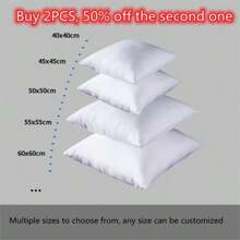 Standard White Bounce Back Pillow Cushion Core Sofa Car Seat Home Interior Decor Pillows30x30/40x40/45x45/60x80cm - 1pcs - View 2