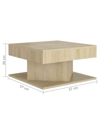 VidaXL Coffee Tafel 57x57x30 Cm Processed Wood Sonoma Oak view 5