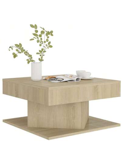VidaXL Coffee Tafel 57x57x30 Cm Processed Wood Sonoma Oak view 4