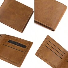 1pc Wallet With Gift Box Packaging, Men's PU Wallet, Laser-Engraved Leather Wallet, Engraved Wallet, Best Man's Wallet, Leather Wallet, Customized Wallet, A Gift For Men Or Boyfriends, A Father's Day Gift, A Christmas Gift For Him,Valentine's Day Gift