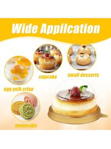 50 Pack Clear Plastic Mini Cake Box With Dome Lids,Plastic Mini Cupcake Container,Mooncake Boxes For Individual Chocolate Cookies,Cheesecake And Other Small Desserts - Multicolor - View 1