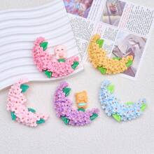 9pcs Cartoon Moon Wreath Tree Resin Refrigerator Magnets, Cute Decorative Magnets For Office, Kitchen, Whiteboards, Storage Cabinets, Dishwashers, Home & Holiday Decor, Gifts For Friends & Family