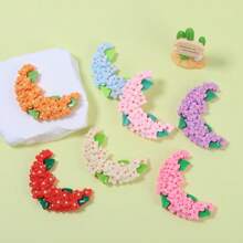 9pcs Cartoon Moon Wreath Tree Resin Refrigerator Magnets, Cute Decorative Magnets For Office, Kitchen, Whiteboards, Storage Cabinets, Dishwashers, Home & Holiday Decor, Gifts For Friends & Family