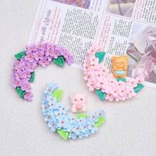 9pcs Cartoon Moon Wreath Tree Resin Refrigerator Magnets, Cute Decorative Magnets For Office, Kitchen, Whiteboards, Storage Cabinets, Dishwashers, Home & Holiday Decor, Gifts For Friends & Family