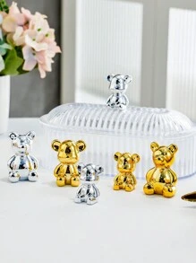 1 pieza Decoración oso de la violencia de lujo alta gama de plástico para sala de estar, entrada, gabinete de TV, gabinete de vino, alcancía, accesorios de decoración del hogar - Multicolor - Ver 6