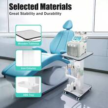 WUPYI Beauty Salon Stand Rolling Cart Storage Equipment Holder Trolley 3 Tier Outdoor Decor - White - View 4