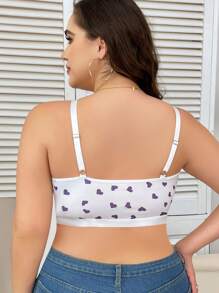 Damen Unterwäsche in Große Größen mit Herzprint - Sexy Spitze Patchwork, verstellbare Träger, sexy Spitze Charm BH & Slip