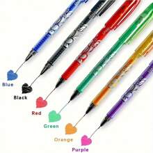 48pcs/Set Erasable Gel Pens With 8 Colors, Refillable, With Pocket Clip, Suitable For School And Office Supplies, Perfect Back To School Gift