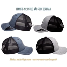 Anth Co Trucker Curved Brim Cap Adjustable Snapback Novelty - Màu Xám nhạt - Xem 5