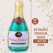 THINGS ALREADY Balão Ano Novo Garrafa de Champanhe Taça Grande Decoração de Ano Novo