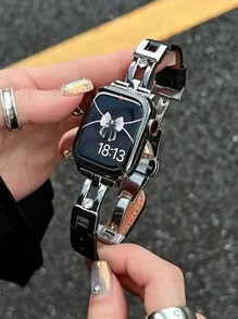 Leren bandje compatibel met -bandje compatibel met -bandje 8/9/7/6/5/4/3/2/1-serie, compatibel met -bandje Ultra40mm 44 41 45 49 42 38mm Damesmode-armbandaccessoires, niet benauwend, comfortabel om te dragen en past perfect om de pols.