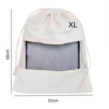 Suede Dust Proof Bag, Transparent Storage Bag, Luxury Handbag Protection Bag With Drawstring Closure For Women