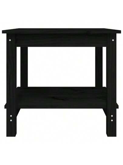 VidaXL Coffee Tafel 50x50x45 Cm Solid Pine Wood Zwart view 5