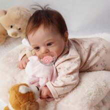 Reborn Baby Girl-48CM 19 Inch Reborn Dolls Lifelike Baby Doll Like Real Silicone Baby Doll With Hair Real Baby Doll - 彩色 - 查看 5