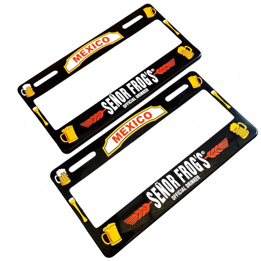 Par Portaplacas  estilo Souvenir ¨ OFFICIAL DRINKER ¨ - Multicolor - Ver 1