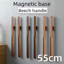 55CM Wooden Long Handle Magnetic Shoehorn Long Shoe Spoon Horn For Shoes Wear Shoe Easier Support For Customized Logo