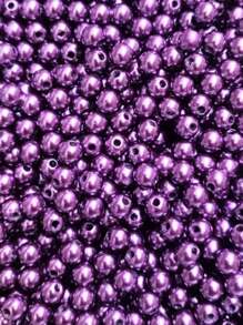 Kit 500 Beads 5 Colors Pearls 6mm With Hole Bead Jewelry And Crafts - Màu xanh ô liu truyền thống, hồng, xanh nước biển, tím và đỏ - Xem 6