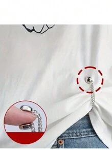 2pcs Adjustable Magnetic Pants Clip And Cuff Clip - Alloy, Detachable Hem Clasps, Fits For Pants And T-Shirts, Seamless F