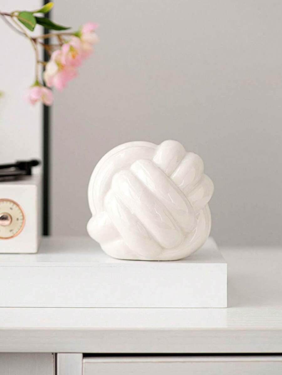 1pc Resin Spherical Decorative Ornament, Creative Luxury Style, Suitable For Desk, Office, Home Decor, Birthday Gift - Multicolor - View 1