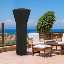 Lifezeal Patio Standing Propane Heater Cover Waterproof W/Zipper And Bag Black/ Beige - Black - View 4