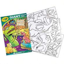 Crayola Princess Jumbo Coloring Pages, 12" X 18.5", Great For Christmas Gift, Suitable For 3-6 Years Old Children - Dinosaur World Coloring Pages - View 2